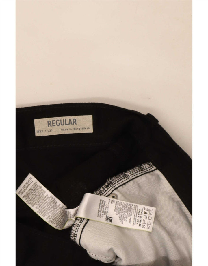 Jeans Marks & Spencer masculino regular fit reto W32 L31 algodão preto