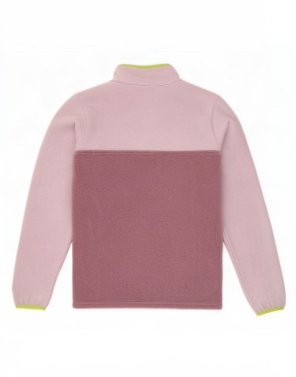 Suéter de lã feminino Columbia com gola redonda UK 6 XS roxo colorblock
