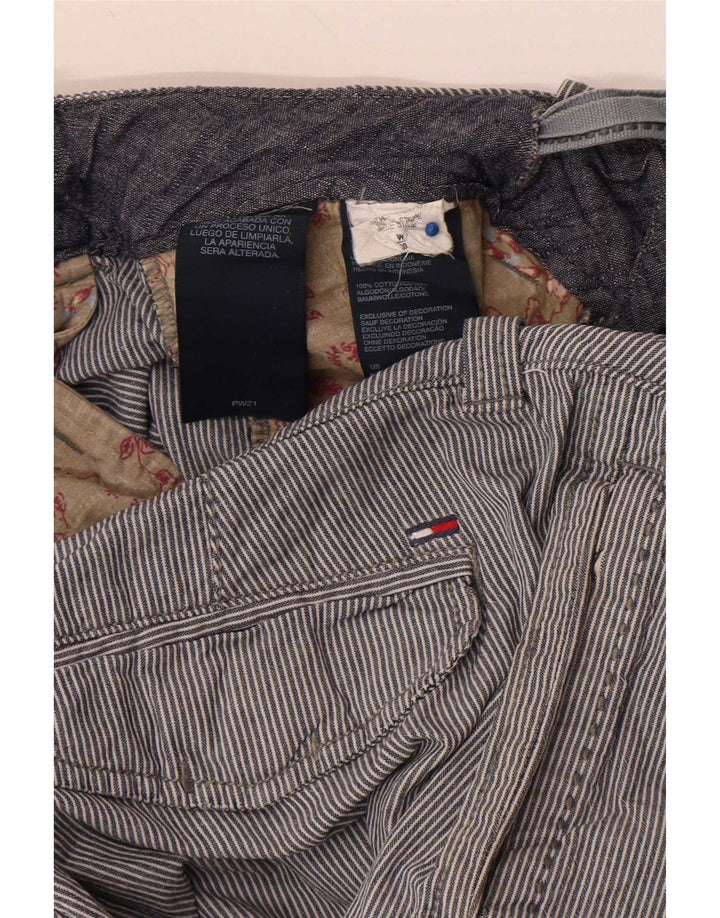 Bermuda masculina Tommy Hilfiger W30 médio azul marinho listrado algodão