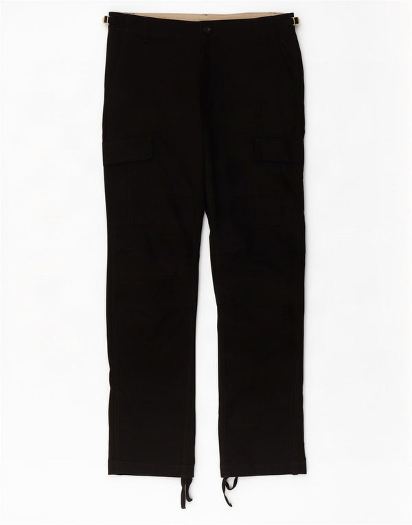 Calça cargo masculina Carhartt reta W34 L34 algodão preto