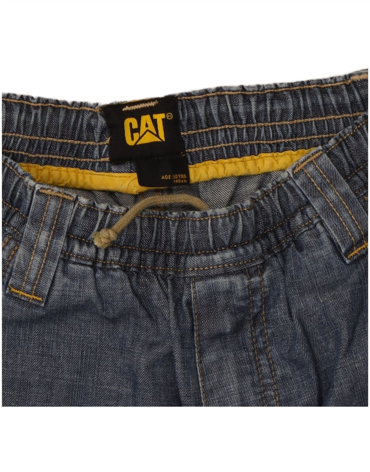 Jeans CAT Boys Cargo Straight 9-10 Anos W24 L16 Azul Algodão
