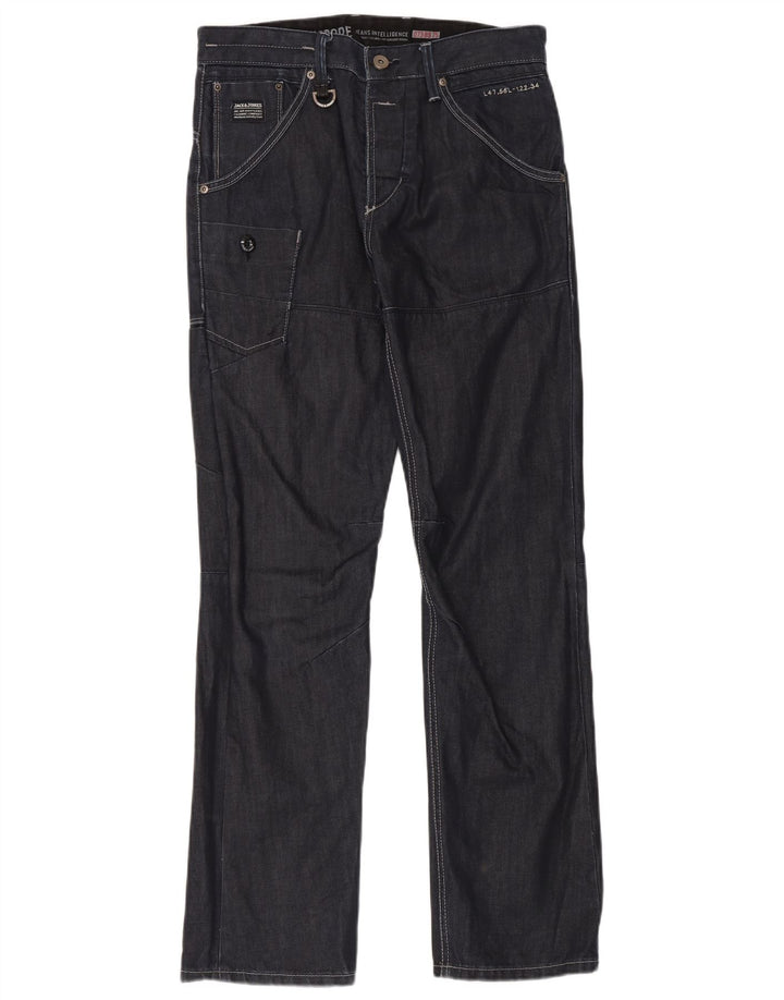 Jack & Jones Mens Cargo Straight Jeans W32 L33 Azul Marinho