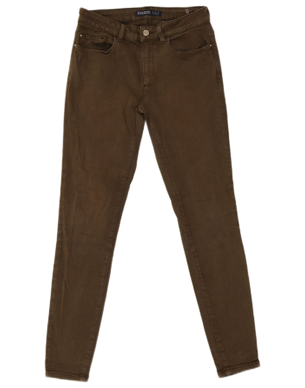 Zara Jeans Skinny Feminino UE 38 Pequeno W28 L30 Caqui