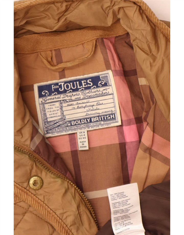 Jaqueta acolchoada feminina Joules UK 8 pequena poliamida bege