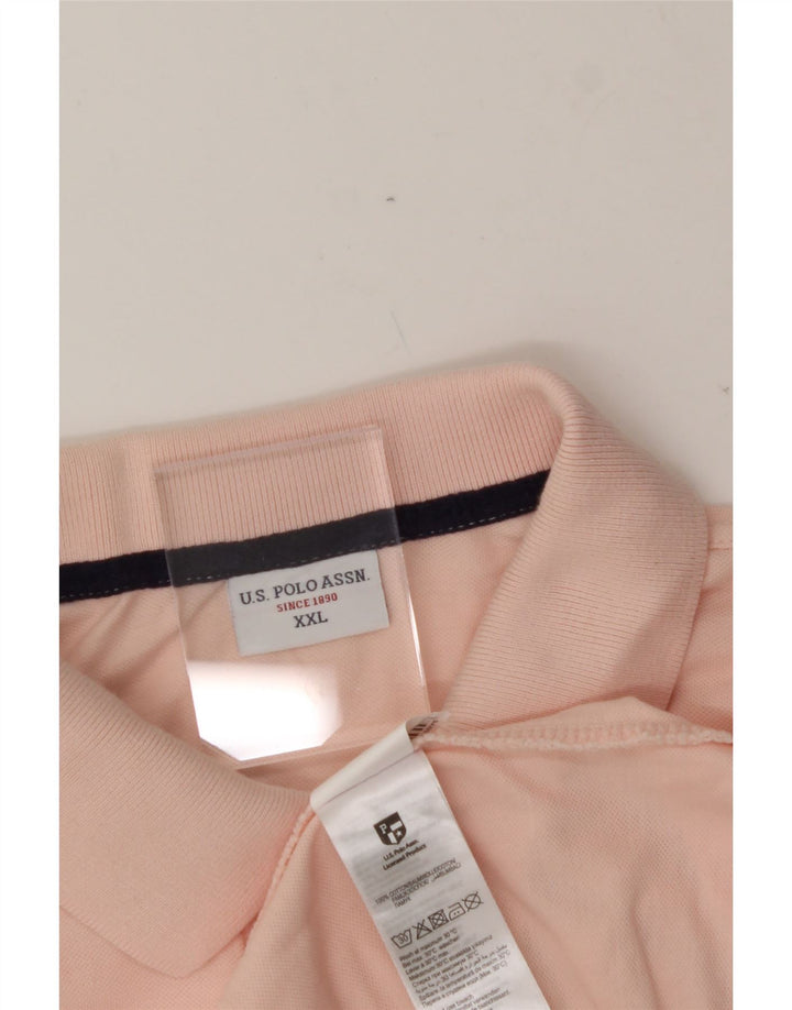 U.S. POLO ASSN. Mens Polo Shirt 2XL Pink Cotton Vintage U.S. Polo Assn. and Second-Hand U.S. Polo Assn. from Messina Hembry 