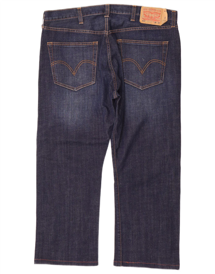 Levi's Masculino 501 Straight Jeans W38 L26 Azul Marinho Algodão