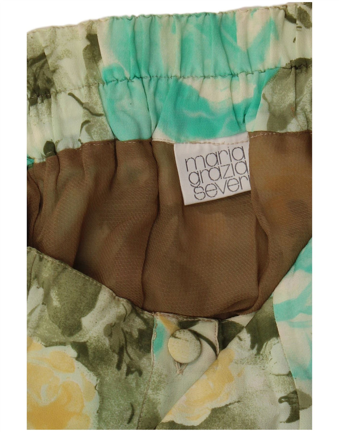 MARIA GRAZIA SEVERI Saia larga feminina IT 42 Médio W30 Verde Floral