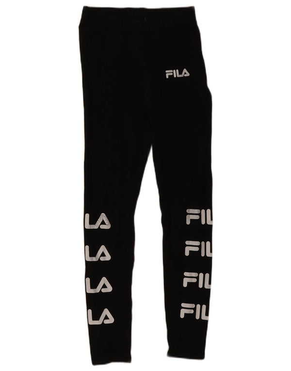 Leggings Fila Graphic Feminino UK 4 XS Algodão Preto