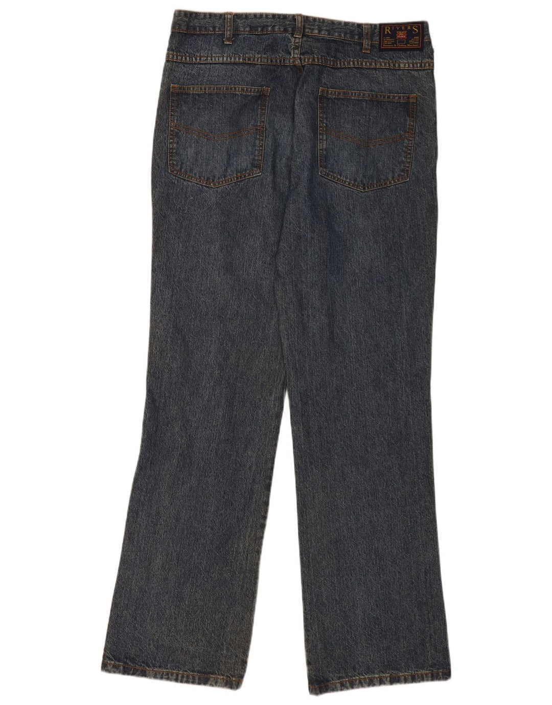 Jeans retos masculinos Rivers W36 L33 algodão azul