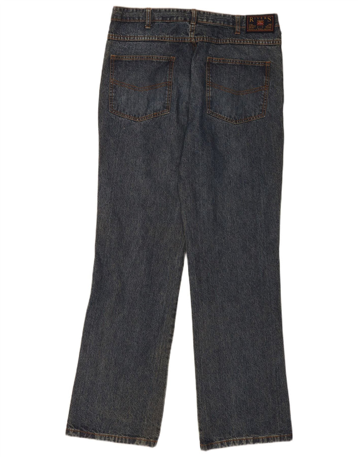 Jeans retos masculinos Rivers W36 L33 algodão azul