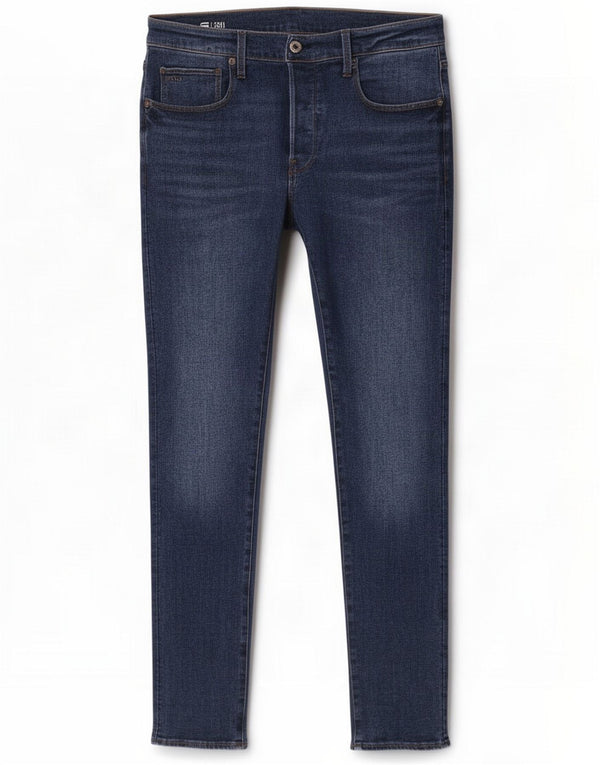 G-Star Mens 3301 Slim Jeans W33 L32 Azul Algodão