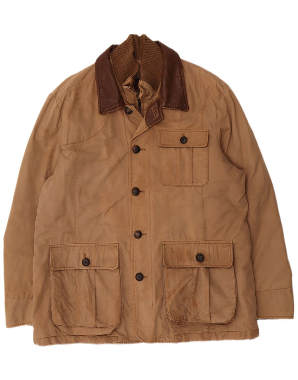 Jaqueta utilitária masculina Marlboro Classics EU 54 2XL algodão marrom