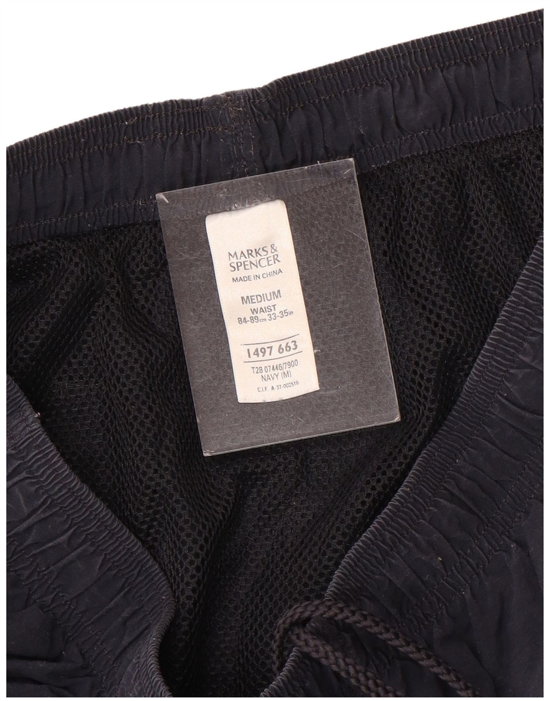 Shorts de natação masculino Marks & Spencer médio azul marinho poliamida