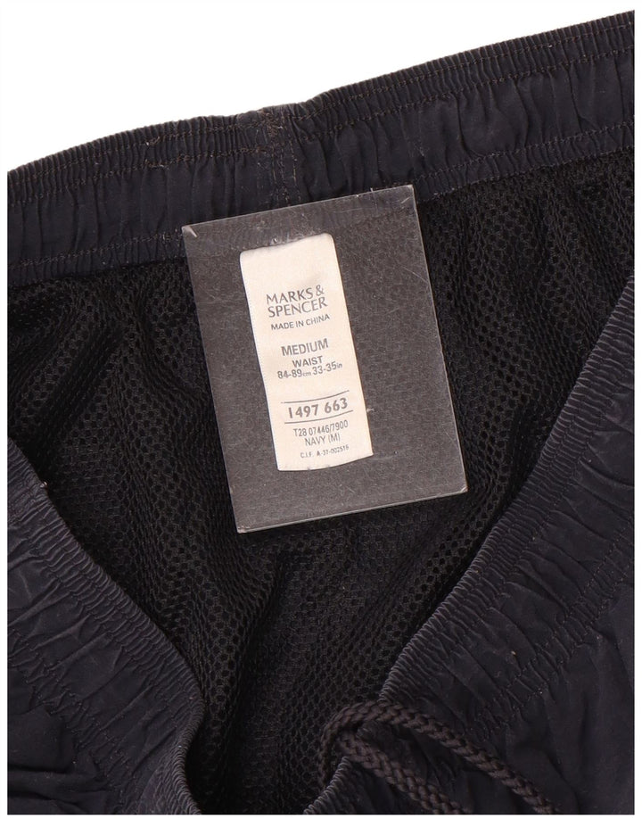 Shorts de natação masculino Marks & Spencer médio azul marinho poliamida