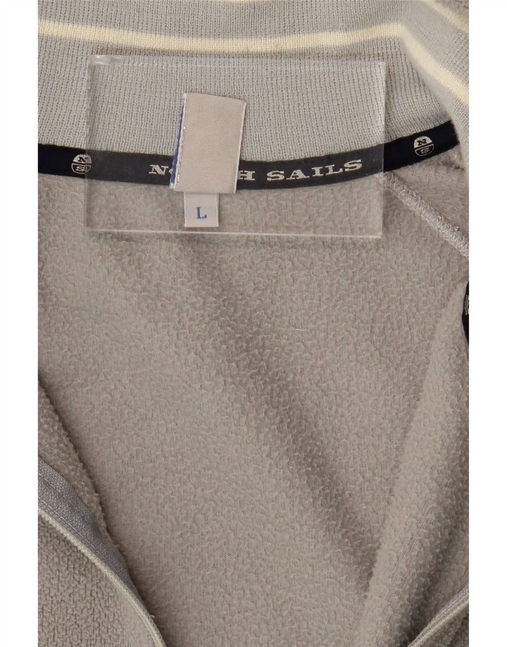 Jaqueta de lã masculina North Sails UK 40 grande poliéster cinza Colourblock