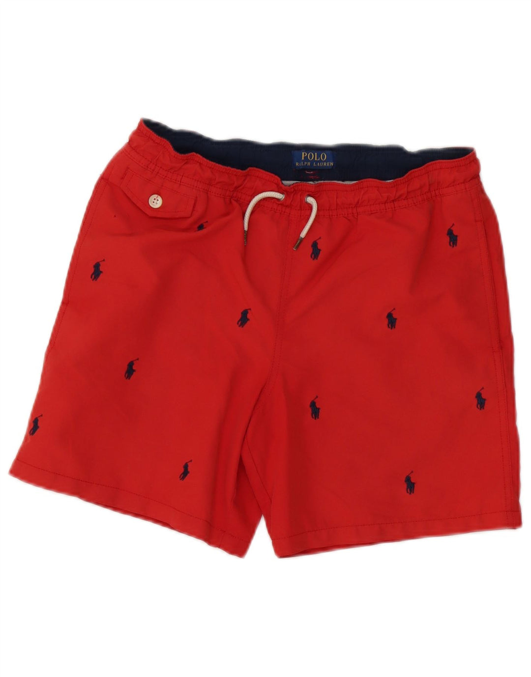 Polo Ralph Lauren Shorts de natação masculino gráfico pequeno poliéster vermelho
