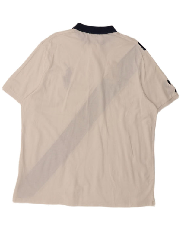 POLO RALPH LAUREN Camisa polo masculina gráfica de rugby XL branco colorblock