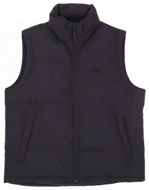 Kappa Colete masculino acolchoado com capuz UK 38 Poliéster azul marinho médio
