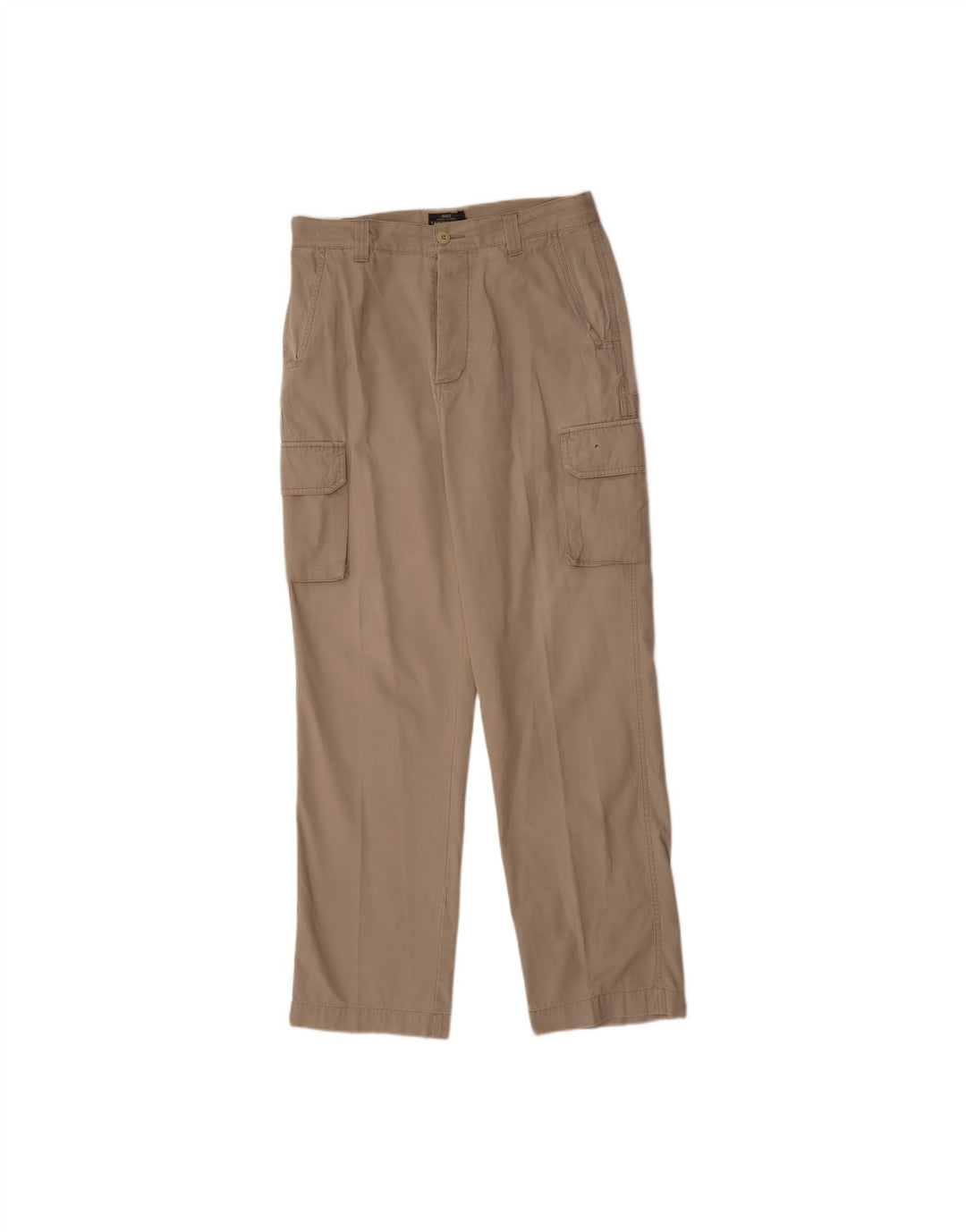 Calça cargo masculina VINTAGE reta média W32 L32 algodão bege