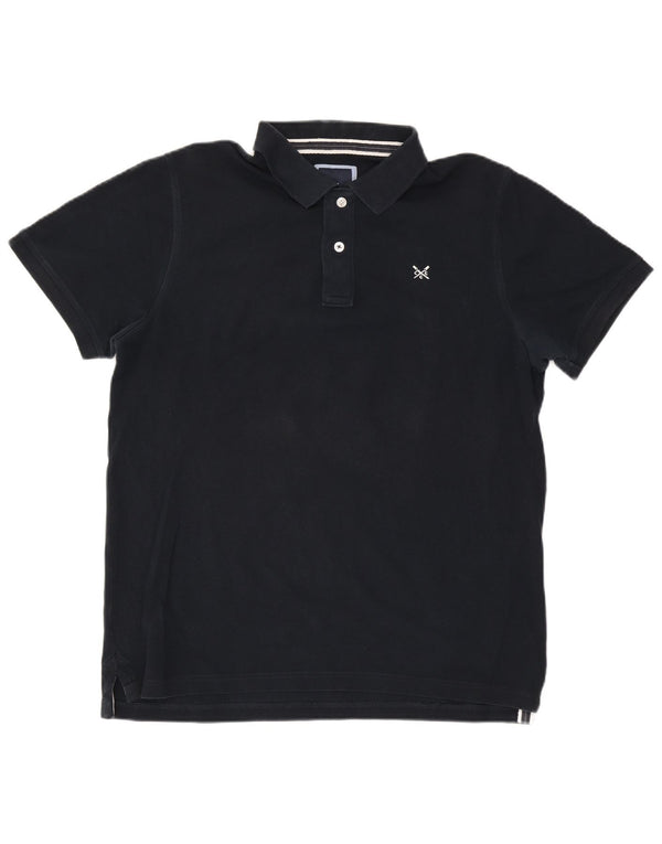 Crew Clothing Mens Polo Shirt XL Navy Blue Cotton