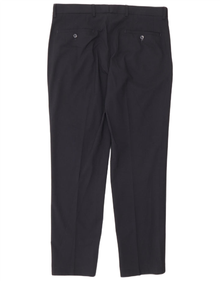 Calça masculina sob medida Marks & Spencer W36 L31 azul marinho
