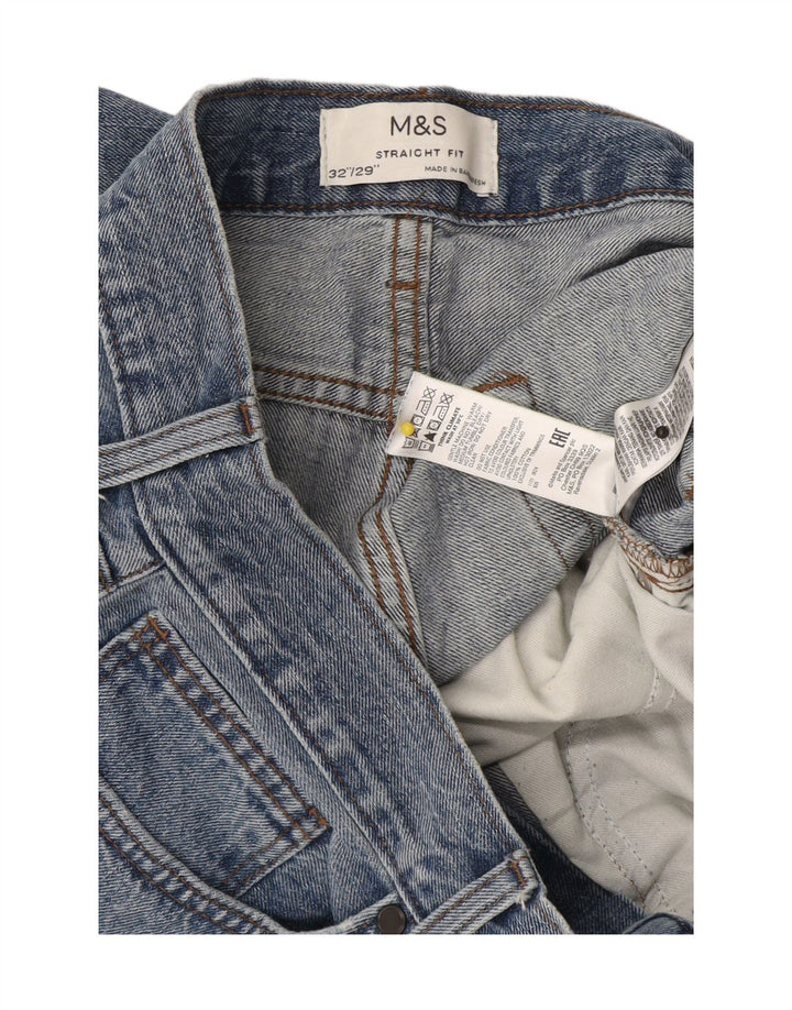 Jeans retos masculinos Marks & Spencer W32 L29 algodão azul