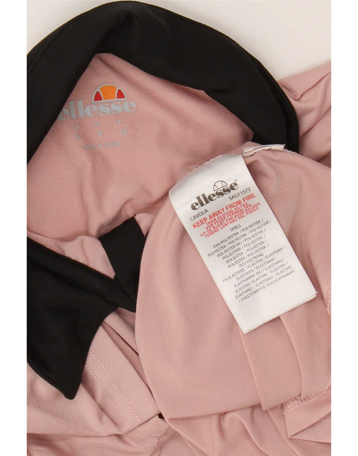 Camisa polo feminina Ellesse UK 12 poliéster colorblock rosa médio