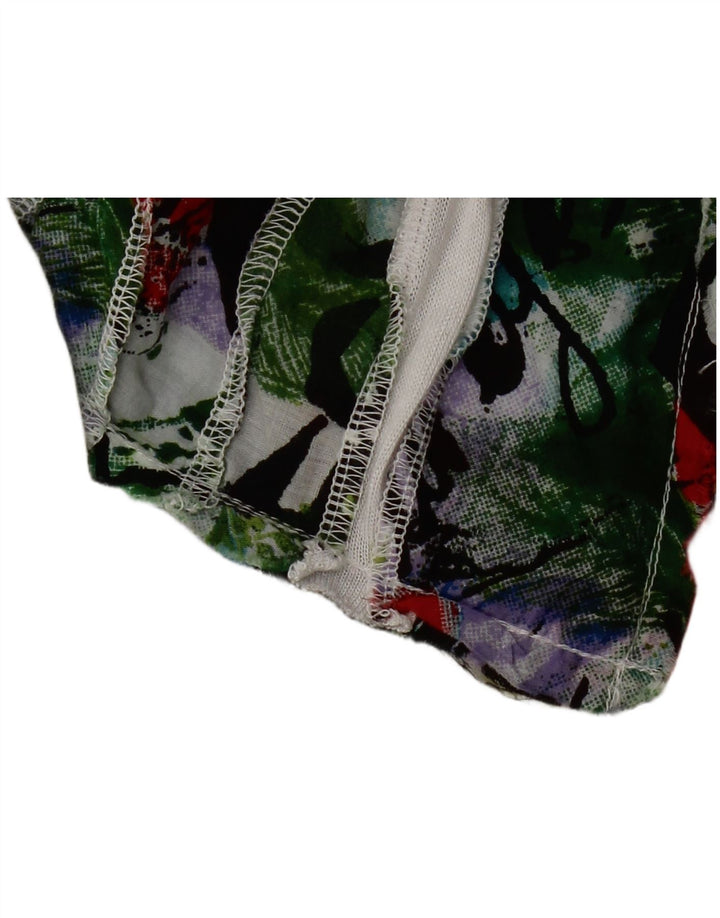 Blusa feminina Desigual Gola Redonda Top UK 10 Pequena Viscose Branca