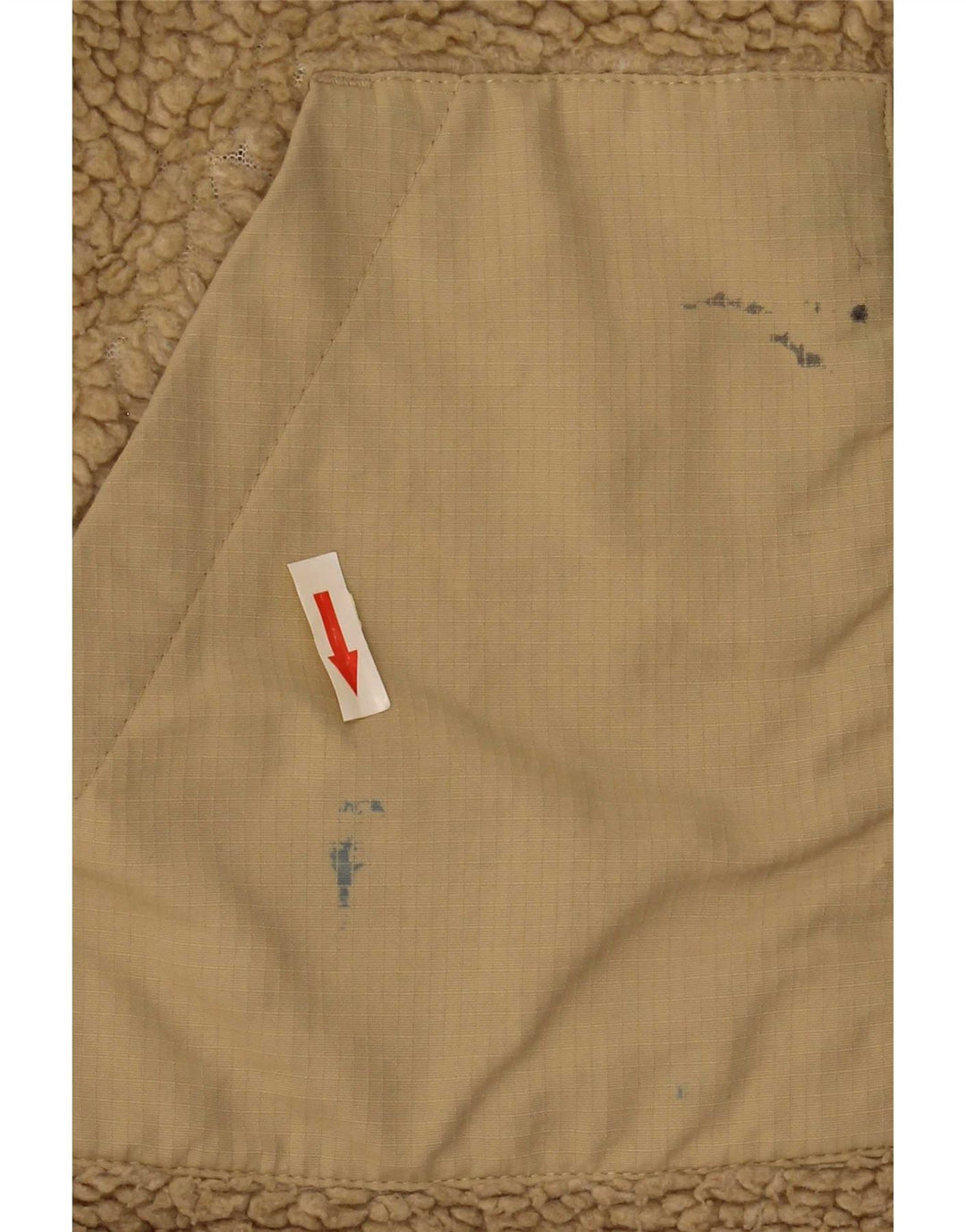 Jaqueta de lã masculina Urban Outfitters Reino Unido 36 poliéster bege pequeno