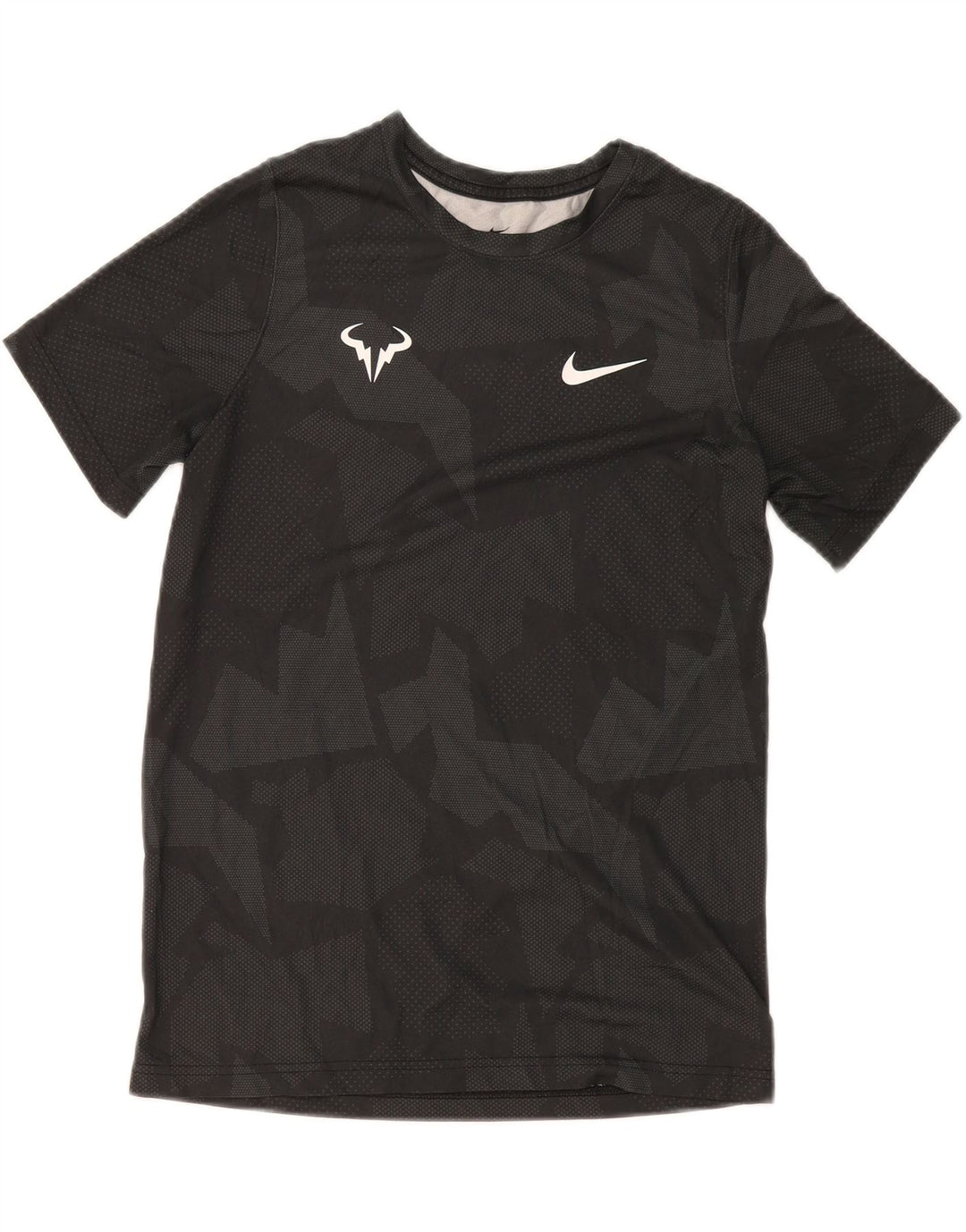 Camiseta Nike Boys Rafa Top 13-14 Anos XL Cinza Geométrica Poliéster