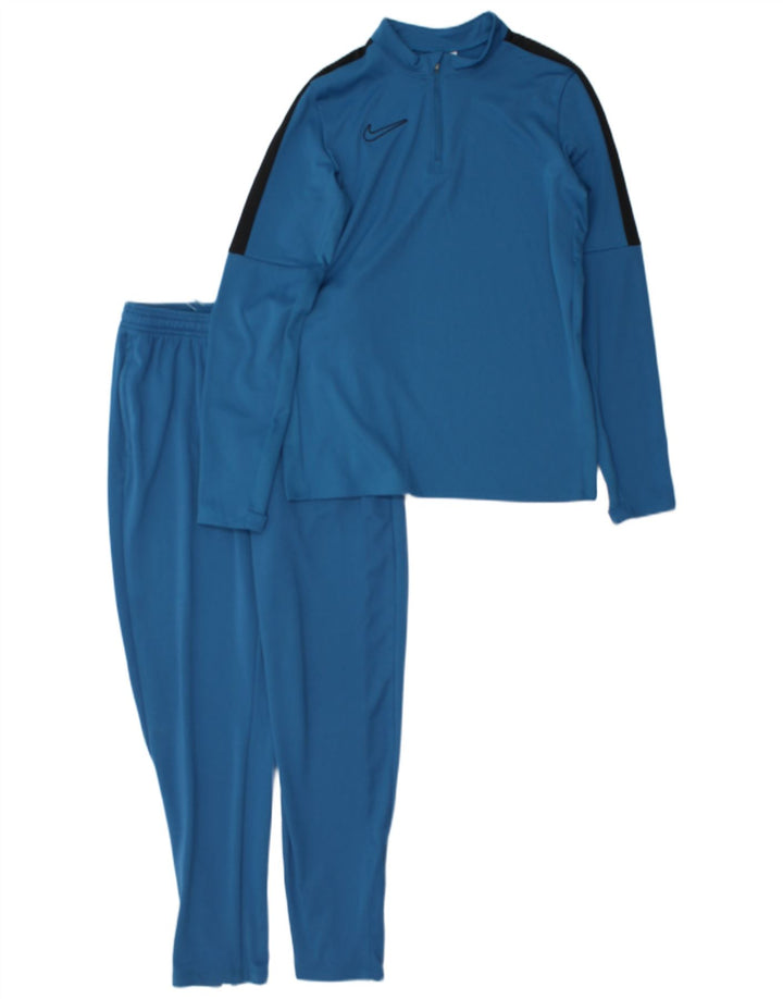 Fato de treino Nike Boys Dri Fit Full 12-13 anos grande azul colorblock