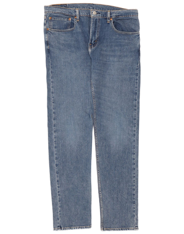Levi's Masculino 502 Tapered Jeans W34 L34 Azul Algodão