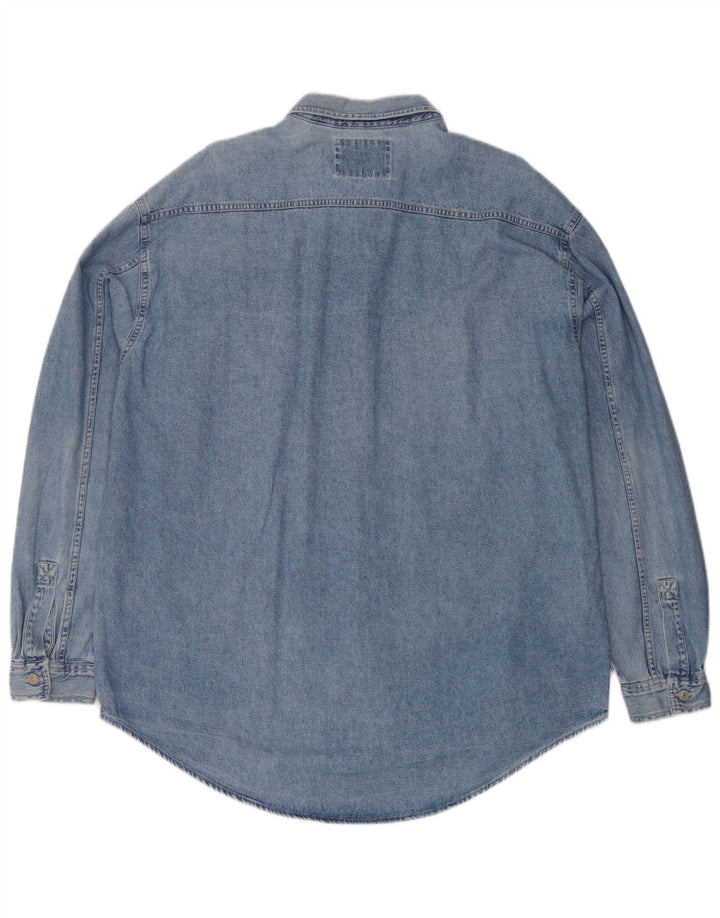 Camisa jeans masculina Levi's XL azul algodão
