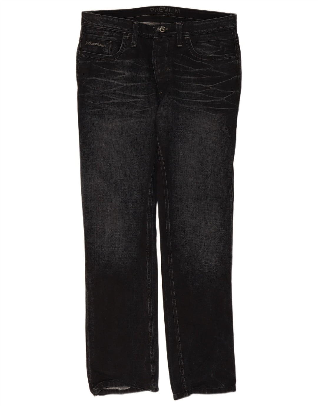 Jeans retos masculinos Jack & Jones W36 L34 preto