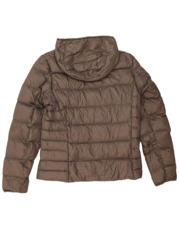 Jaqueta masculina acolchoada com capuz Fred Perry UK 36 pequena cinza