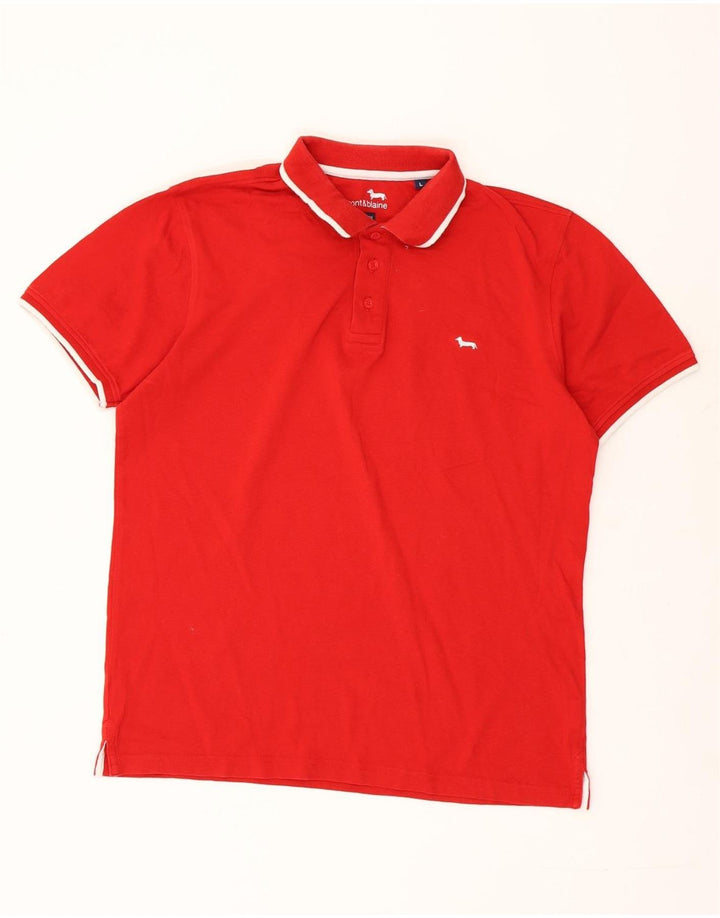 Camisa polo masculina de ajuste regular HARMONT & BLAINE grande algodão vermelho