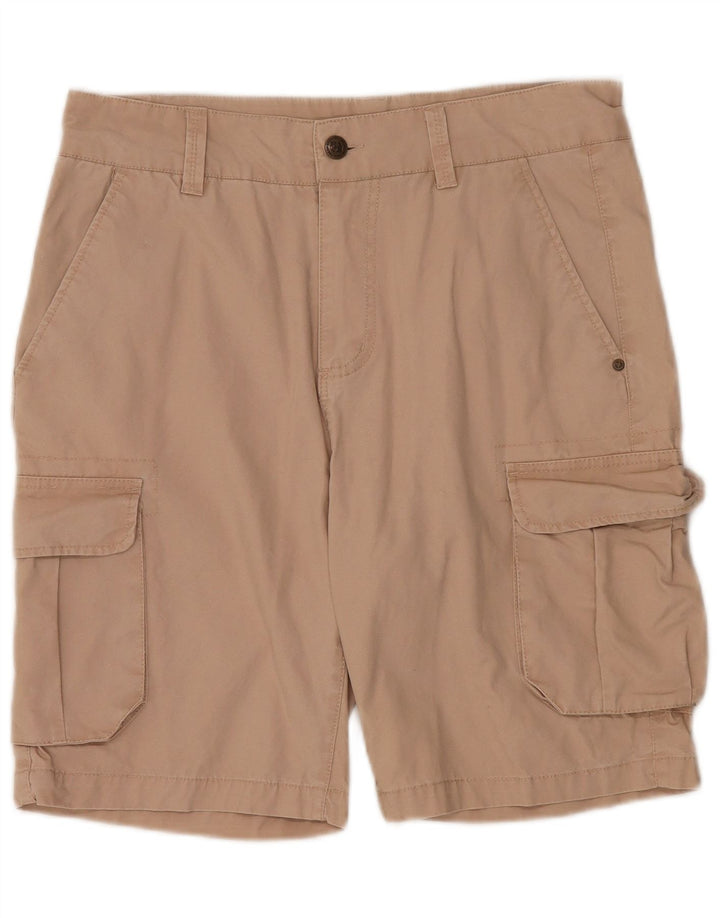 SNEAKER FREAK Mens Cargo Shorts Médio W32 Algodão Bege