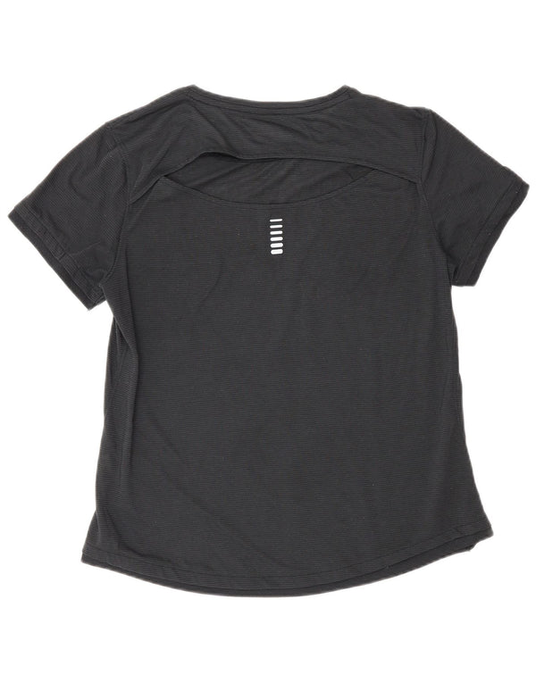Camiseta feminina Under Armour Heat Gear Top UK 12 risca de giz preta média