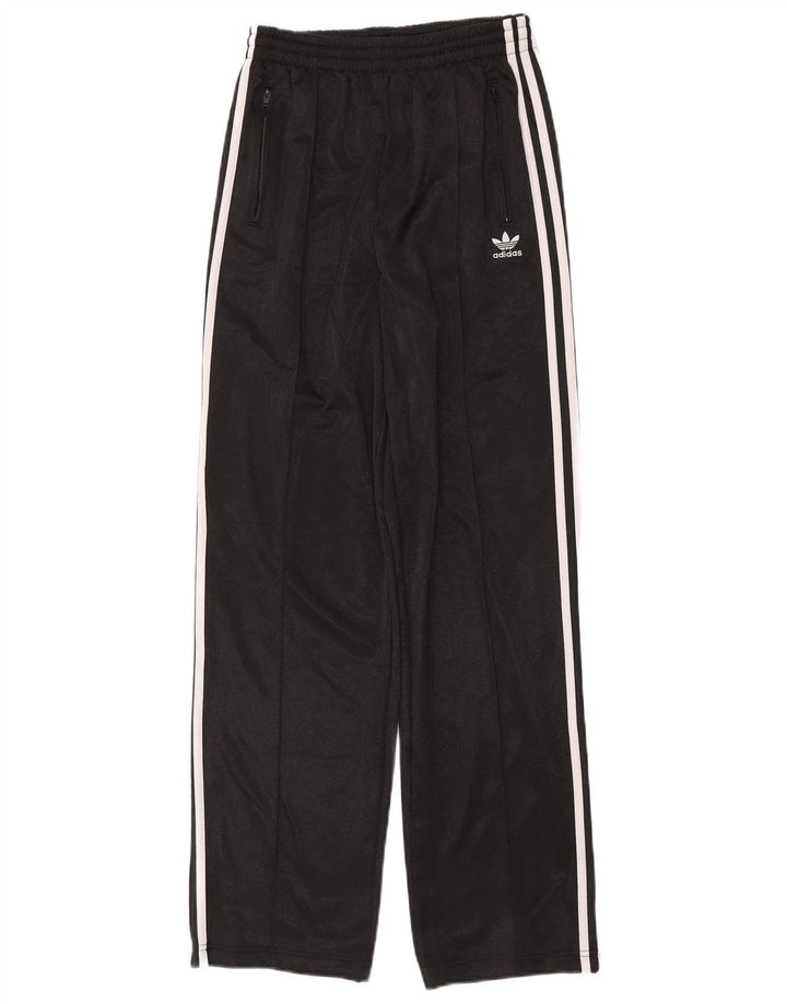 Calça de treino feminina ADIDAS UK 8 pequena preta poliéster