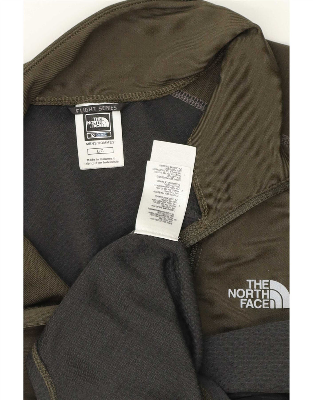 Pulôver masculino The North Face com zíper e gola alta, moletom grande cáqui colorido