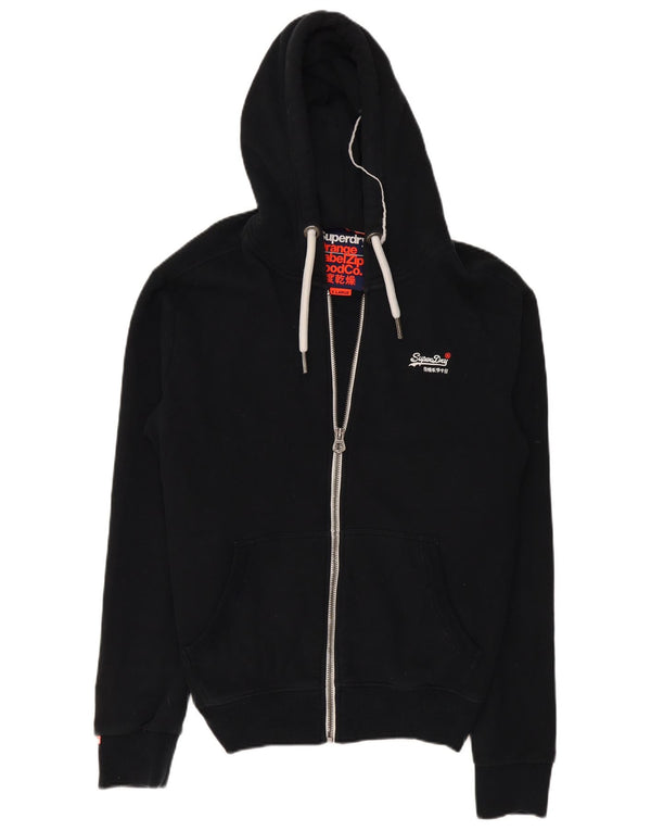 Suéter masculino Superdry com capuz e zíper XL preto algodão