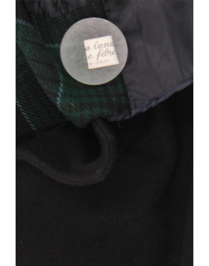 Sobretudo masculino vintage EU 48 lã azul marinho médio