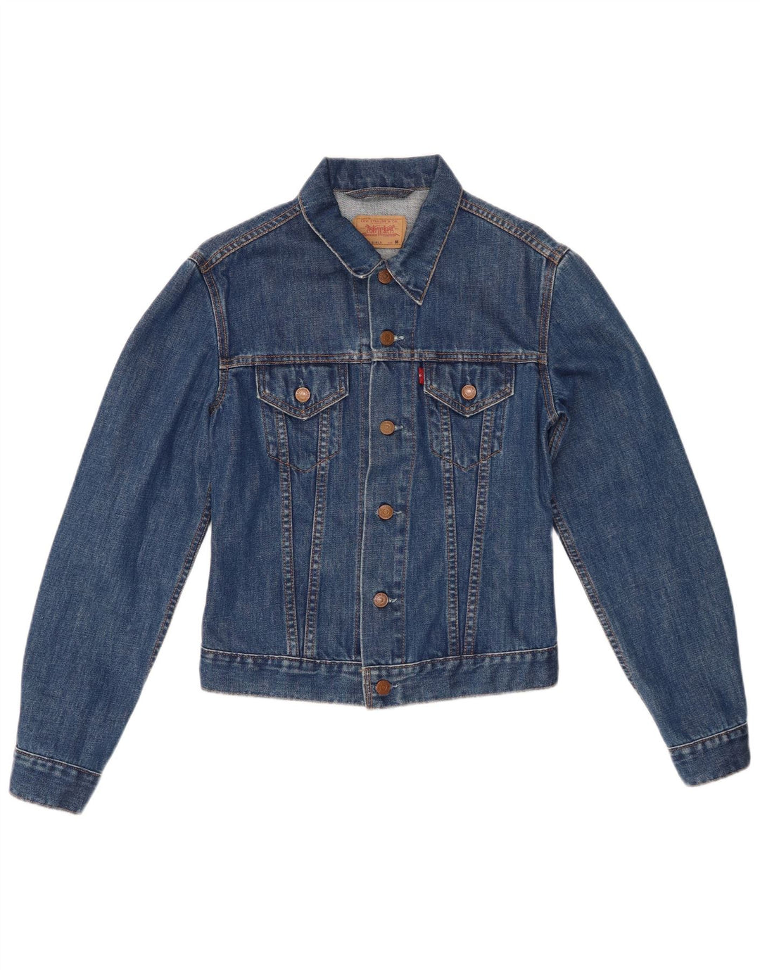 Jaqueta jeans feminina LEVI'S 10-11 anos algodão azul médio
