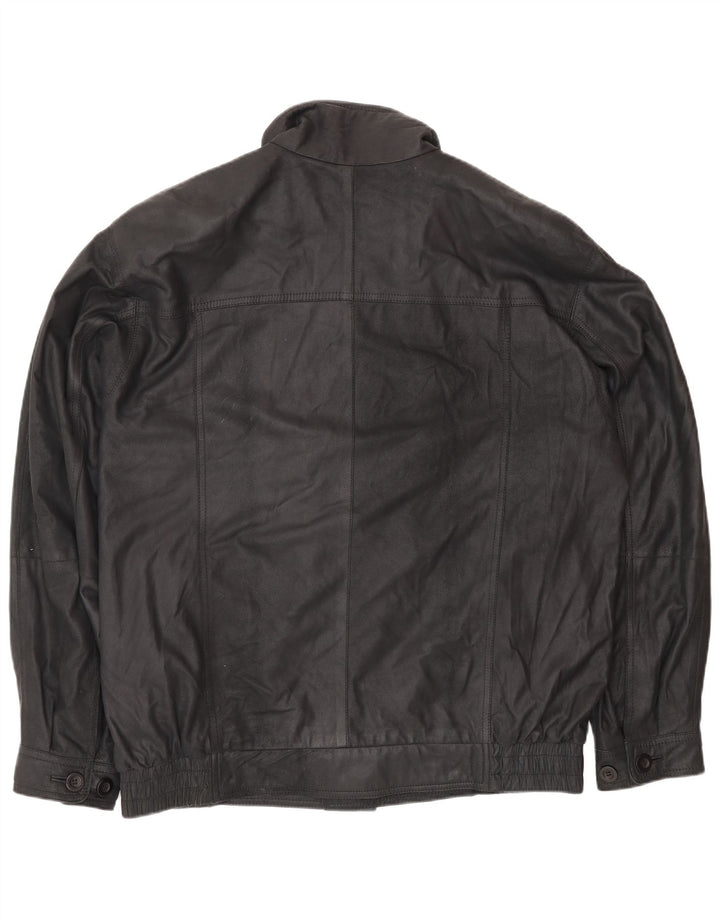 Jaqueta de couro masculina Banjara IT 52 XL couro preto