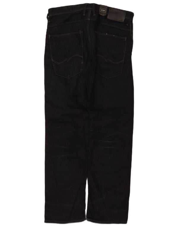 Jeans retos masculinos Jack & Jones W34 L34 algodão azul marinho