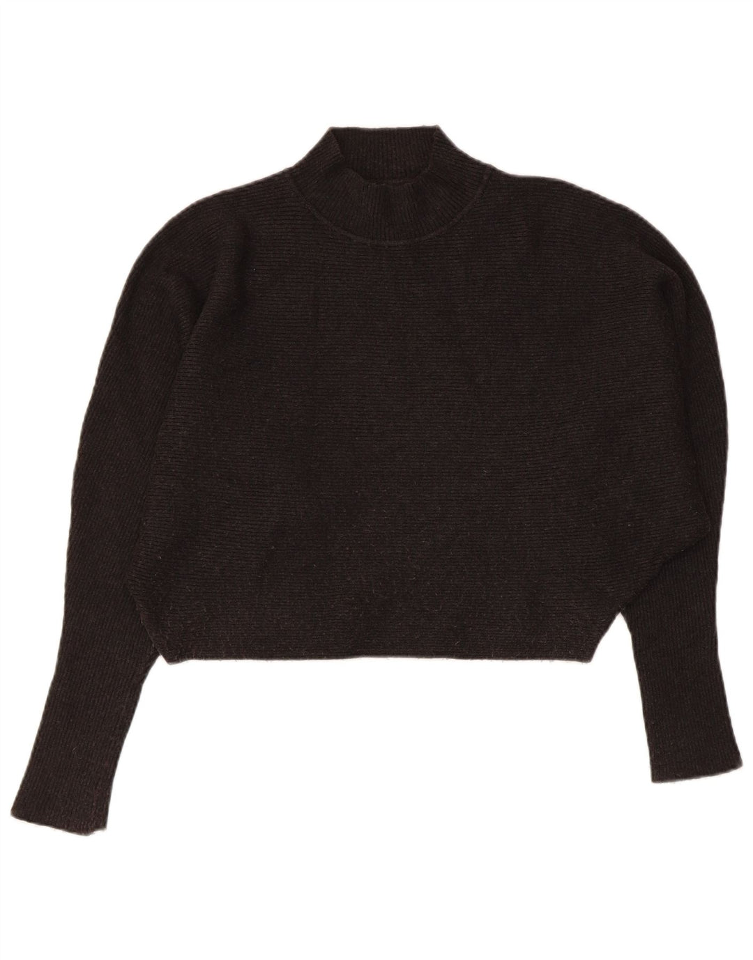 Suéter feminino Zara com gola tartaruga e gola redonda, Reino Unido 14, cinza médio