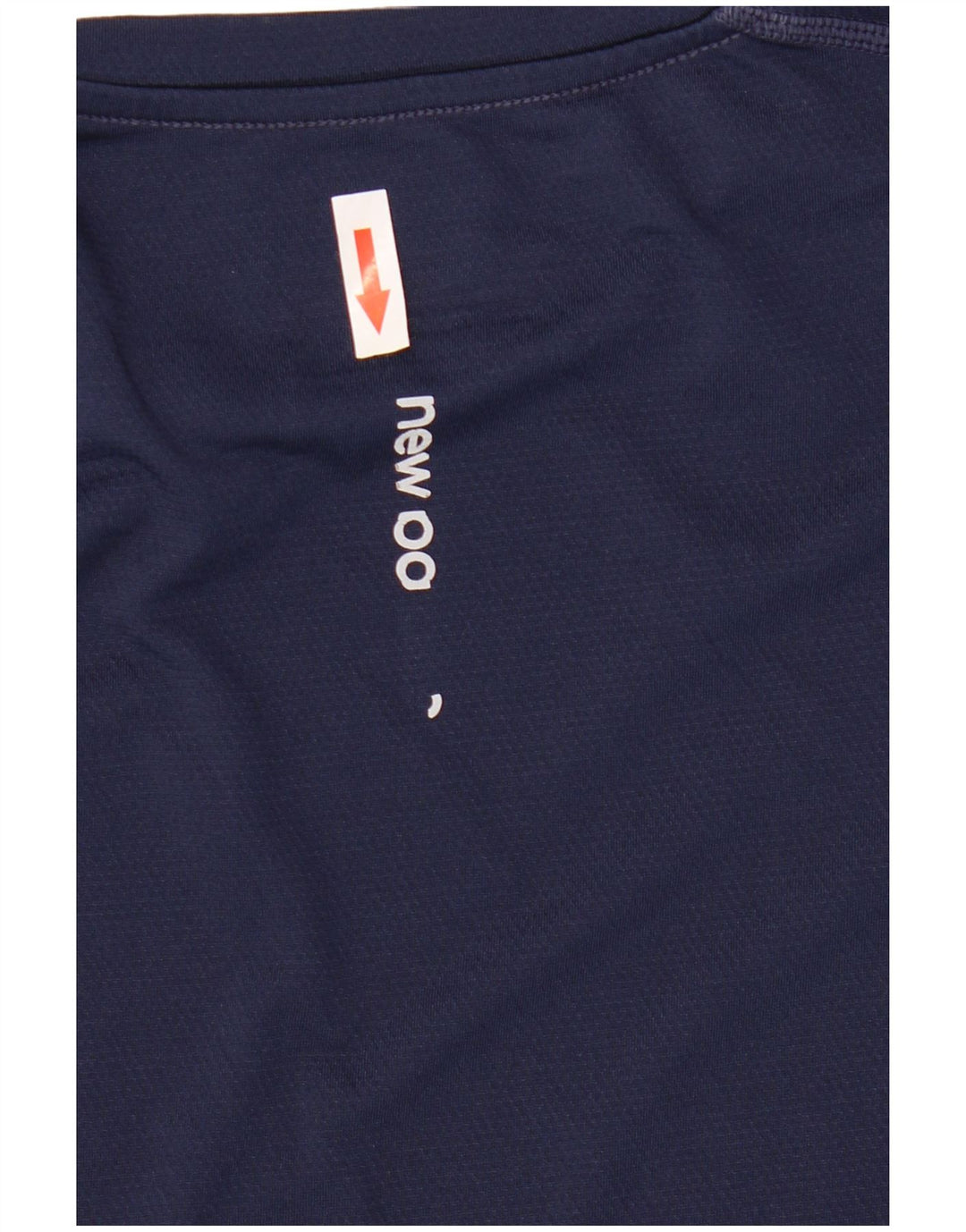 Top gráfico masculino New Balance manga comprida grande poliéster azul marinho