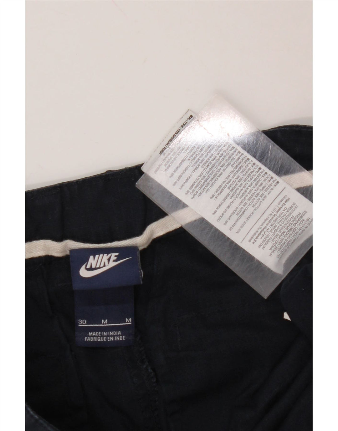 NIKE Mens Cargo Shorts W30 Médio Azul Marinho Algodão