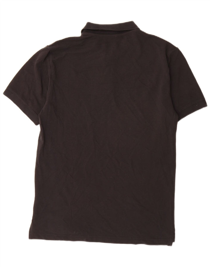 Camisa polo masculina Nike pequena de algodão preto