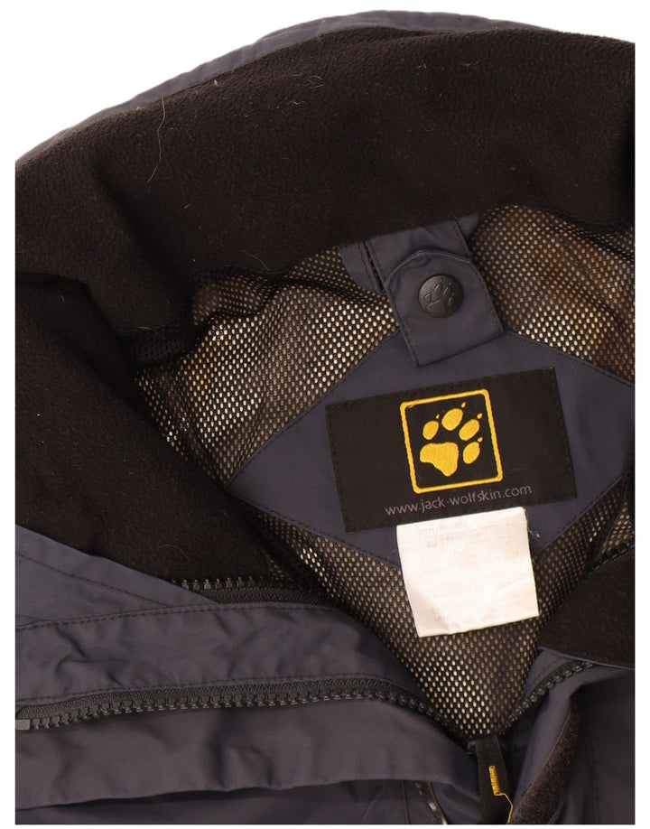 Jaqueta de chuva masculina Jack Wolfskin Reino Unido 40/42 grande poliéster azul marinho